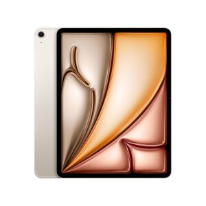 Apple iPad Air 13″ with M3 chip: Built for Apple Intelligence, Liquid Retina Display, 256GB, 12MP Front/Back Camera, Wi-Fi 6E + 5G Cellular, Touch ID, All-Day Battery Life — Starlight